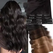 Hair Extensions Clip in 100% Remy Human Hair Extensions Full Head 8 Pieces Weft