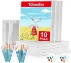 32PCS Mini Canvas, 10 Pack 8 * 10In Art Primed Canvases Painting, 100% Cotton &