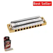 Eco-Friendly E Flat Crossover Harmonica - Bamboo Comb and Zipper Case Included