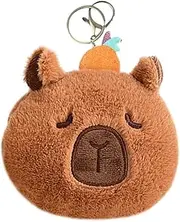[Generic] Capybara Plush Purse | Stylish Adorable Cute Funny Capybara Soft Plush Purse - Adorable Capybara Stuffed Animals Purse, Hand Bag Coin Bag, Earphone Cord Storage Bag for Keychain