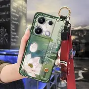 Phone Case Compatible with Redmi Note14S Global, Shockproof Anti-Knock for Mom Durable Wrist Strap Wristband Dirt-Resistant Soft case Fashion