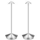 Portable Outdoor Table Desk Lamp, Cordless Led Table Lamp 2 Pack, Silver 2pcs