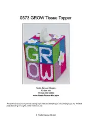 GROW Tissue Topper-flowers-Plastic Canvas Pattern or Kit