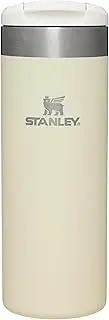 [STANLEY] Aerolight Transit Travel Mug 0.47L - Keeps 6 Hours Hot - 8 Hours Cold - Dishwasher Safe - Leakproof - Car Cup Holder Compatible - Thermos Coffee Mug - Cream Metallic