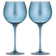 2pc Tempa Verity Gin/Tonic Drinking Crystal Glass Home/Barware Set Sapphire