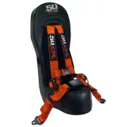 Polaris RZR Child Bump Seat Orange Buckle Harness 570 800 900 [5048A8 CB 6035]