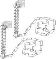 KITANDOVE 2 Sets Stainless Steel Door Chain Guard Heavy Duty Security Door Chain for Theft Protection Windproof Design for Residential Commercial Warehouse Use