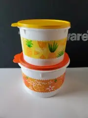 Tupperware Fruits Theme Stacking Canister Set of 2 New 3.4l / 2.25