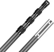 Carbon Fiber Pool Pole, 12 Foot Telescoping Swimming Pool Cleaning Pole, Telescopic Pool Pole 3.7 to 12 FT, Professional Poles for Skimmer Net, Brush, Vacuum Head 12FT