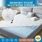 Memory Foam Mattress Topper Underlay 8CM Pad With 100%Waterproof Bamboo Cover