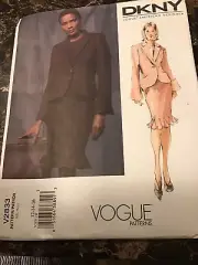 Vogue Pattern #V2833 DKNY Donna Karan Misses Petite 12-16 Jacket & Skirt Uncut