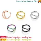 1PC Surgical Steel Hinged Clicker Sleeper Piercing Rings Hoop Body Jewellery