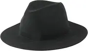 [WITHMOONS] Wool Felt Fedora Classic Panama Hat Wide Brim Cap GN61298