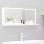 NNEVL Bathroom Mirror White 90cm Chipboard