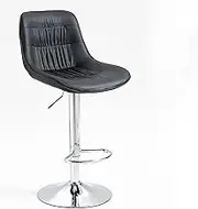 Modern Leather Padded Swivel Bar Stools with Backs Adjustable Breakfast Barstools for Home Kitchen Counter Island Stylish Bar Chairs