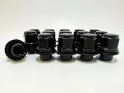 20pc 12x1.5 Black Mag Seat Lug Nuts Fits Mitsubishi OEM Wheels Only