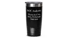 SOC Analyst Tumbler Cyber Security Specialist Travel Coffee Cup Python Computer