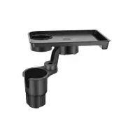 Universal Car Seat Travel Tray & Cup Holder – Black, Adjustable Base