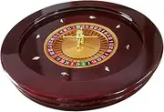 18" Casino Grade Deluxe High Glossy Roulette Wheel Wooden Roulette Wheel Set, Has Precision Bearings, Less Misalignment, More Realistic Rotation, Perfect for an at-Home Game Night Or A Club Party