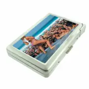 Spring Break D10 Cigarette Case with Built in Lighter Metal Wallet