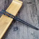 5 Pairs Thread Alloy Chopsticks Sushi Fiberglass Japanese Cooking