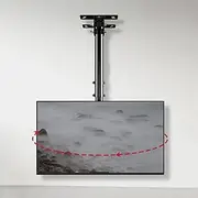 Adjustable Tilt TV Ceiling Mount - 360° Swivel and Tilt Ceiling TV Mount, TV Support Adjustable to 30°, Suitable for 26-60 Inch TVs TV Stand, Max 400x400mm, Ceiling TV Mount Bracket