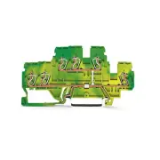 A●10pcs WAGO 870-537 ​6-Conductor Ground Terminal Block 2,50mm² Green-Yellow New