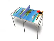 Beach Chair Near Umbrella Portable Tennis Ping Pong Folding Table w/Accessories