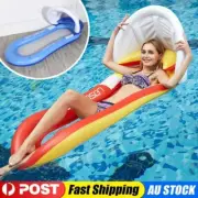 Lounge Bed Sea Beach Swimming Chair Inflatable Floating Water Hammock Float Pool