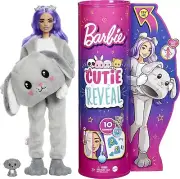 Barbie Cutie Reveal Doll Puppy Plush Costume 10 Surprises Including Mini Pet