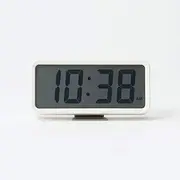 Muji Digital Clock with Alarm, Medium, White