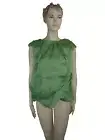 MISSONI NWT RUNWAY RUSHED SILK ORGANZA BLOUSE sz 40 IT ORANGE LABEL, ITALY