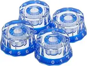 DRESSOOS 4pcs Acrylic Electric Guitar Volume Knobs Durable Tone Control Dome Knobs for Bass Guitar Accessories Precision Adjustments for Enhanced Sound Quality