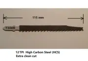 100PCS T308B 12TPI 115mm HIGH CARBON STEEL JigSaw Blades - WOOD Extra Clean Cut