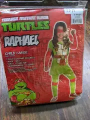 Boys/Girls RAPHAEL Teenage Mutant Ninja Turtles COSTUME Size Large - NEW