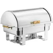 NEW - Choice Deluxe 8 Qt. Full Size Gold Accent Roll Top Chafer, FREE SHIPPING