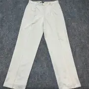 NEW Dockers Pants Mens 34x34 Tan Polyester Pleated Lightweight Relaxed Pockets