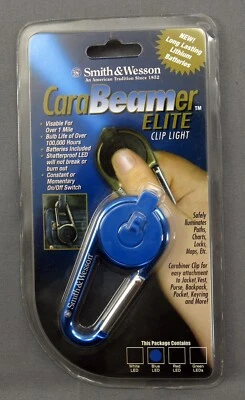 Smith & Wesson CaraBeamer Elite Clip Light Blue LED Brand New in Factory Package