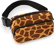 [YTLKGFP] Waist Pack Giraffe Print Printed Butt Pack Fanny Pack Hip Bum Bag for Workout Traveling Casual Running Hiking Cycling, Giraffe Print, 7.9 X 5.1 in