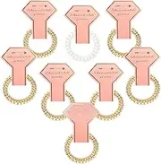 Banugo 8Pcs Spiral Hair Ties, Coil Hair Ties, Bachelorette Hair Ties, Bachelorette Party Favors, Bridesmaid Proposal Gifts for Wedding/Bridal Party (Champagne & White)