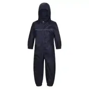 Regatta Puddle navy kid's waterproof splash rain suit coverall #TRW466