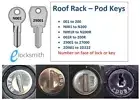 Key to Code Number for Rhino Ski, Bike, Roof Rack or Pod Lock FREE POST
