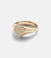 [Sydney Evan] Sydney Evan 14kt yellow gold heart ring with diamonds K gold