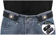 [XZQTIVE] No Buckle Invisible Elastic Stretch Belt for Men/Women Fits waist 24-50in Father Day Gift