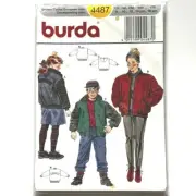 Burda Sewing Pattern 4487 Kids And Juniors Jacket With Or Without Hood Uncut