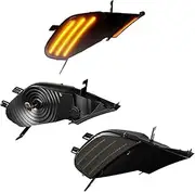 2Pcs Dynamic LED Side Marker Lights Compatible For Porsche Cayenne 955 (2003-2006) - Turn Signal Blinker Indicator Lamps(Smoked)