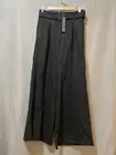NWT House of Harlow Women Belted Hi-Rise Linen Rayon Wide-Leg Pants Size 2 Black