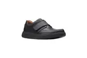 Clarks Mens Un Abode Strap Leather Shoes (Black) (7 UK)
