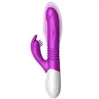 Expanding Thrusting Rabbit Clit Vibrator Rechargeable Dildo Big Female Sexy Toy