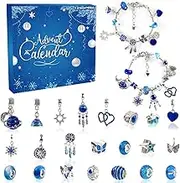 Advent Calendar 2024，24 Days Christmas Calendar DIY Bracelets Jewelry Making Kit for Girls Kids Teens Adult Women